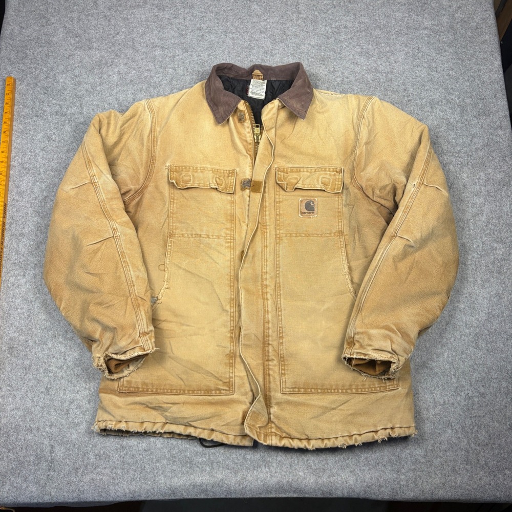 Vintage Carhartt Arctic Traditional Coat Brown Distressed Duck Jacket Large Tall